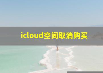 icloud空间取消购买