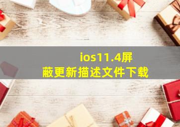 ios11.4屏蔽更新描述文件下载