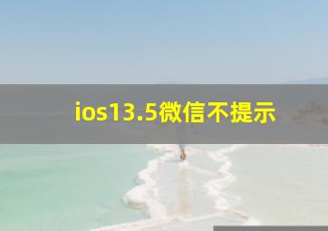 ios13.5微信不提示