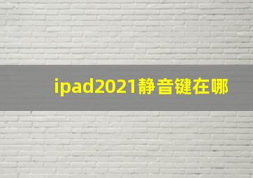 ipad2021静音键在哪