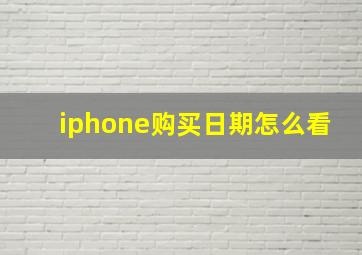 iphone购买日期怎么看