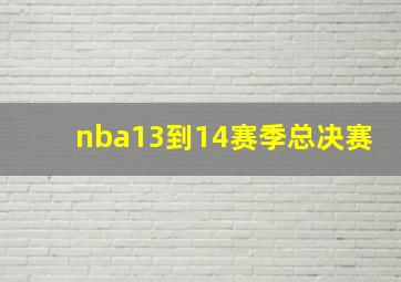 nba13到14赛季总决赛