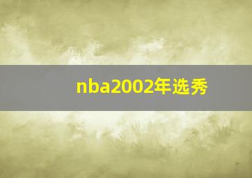 nba2002年选秀