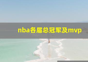 nba各届总冠军及mvp