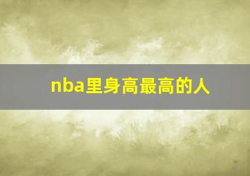 nba里身高最高的人