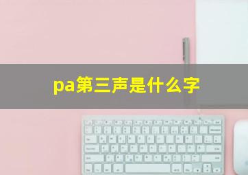 pa第三声是什么字