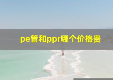 pe管和ppr哪个价格贵