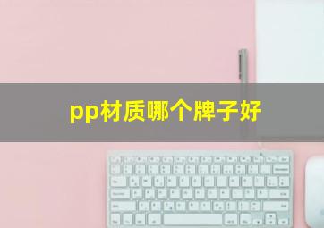 pp材质哪个牌子好