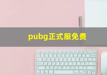 pubg正式服免费