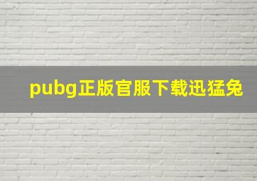 pubg正版官服下载迅猛兔