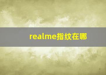 realme指纹在哪