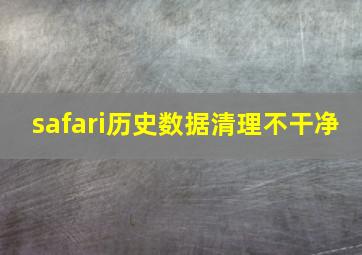 safari历史数据清理不干净