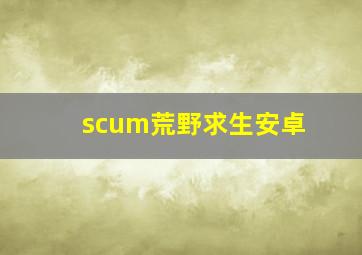 scum荒野求生安卓