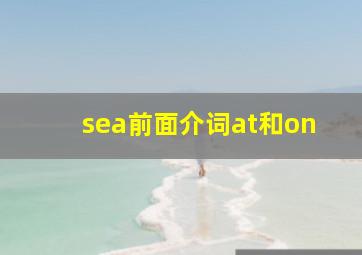 sea前面介词at和on