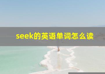 seek的英语单词怎么读