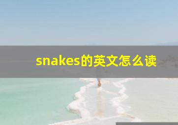 snakes的英文怎么读