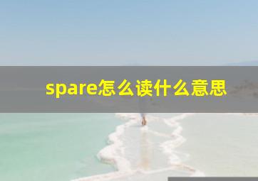 spare怎么读什么意思