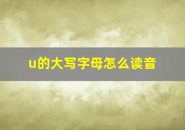 u的大写字母怎么读音