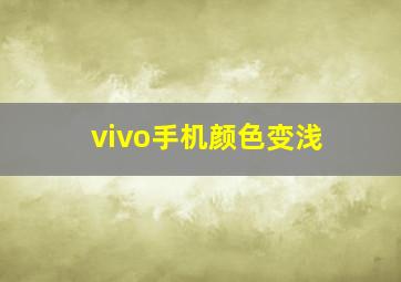 vivo手机颜色变浅