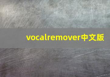 vocalremover中文版