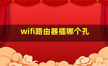 wifi路由器插哪个孔