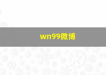 wn99微博