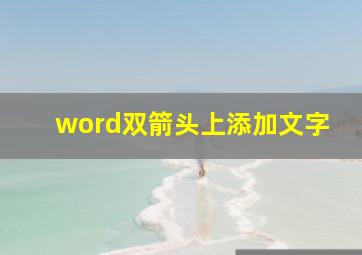 word双箭头上添加文字