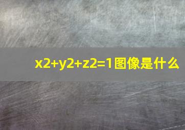 x2+y2+z2=1图像是什么