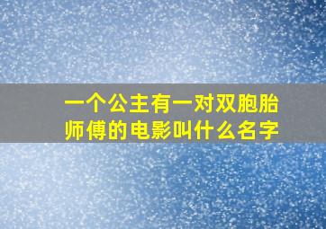 一个公主有一对双胞胎师傅的电影叫什么名字