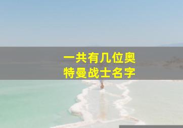 一共有几位奥特曼战士名字