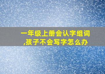 一年级上册会认字组词,孩子不会写字怎么办