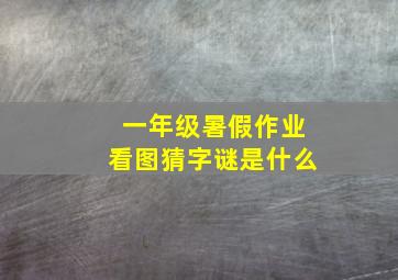 一年级暑假作业看图猜字谜是什么