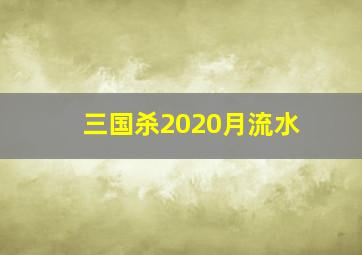 三国杀2020月流水