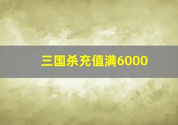 三国杀充值满6000