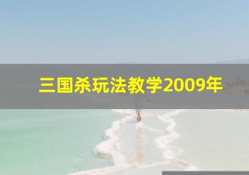 三国杀玩法教学2009年