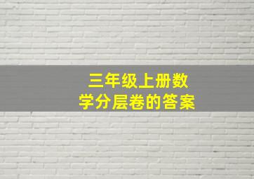 三年级上册数学分层卷的答案