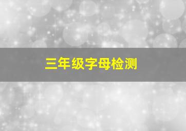 三年级字母检测