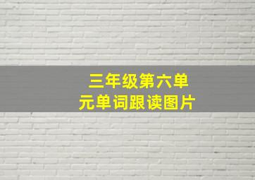 三年级第六单元单词跟读图片