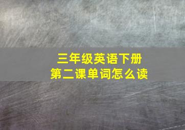 三年级英语下册第二课单词怎么读