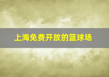 上海免费开放的篮球场