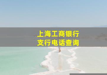 上海工商银行支行电话查询