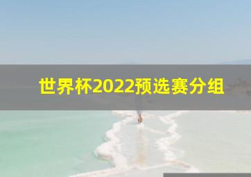 世界杯2022预选赛分组