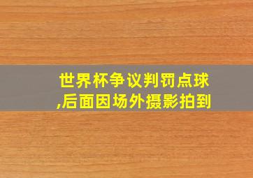 世界杯争议判罚点球,后面因场外摄影拍到