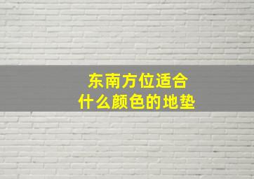 东南方位适合什么颜色的地垫