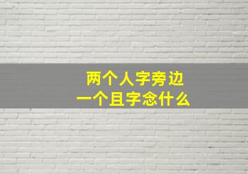 两个人字旁边一个且字念什么