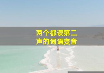 两个都读第二声的词语变音