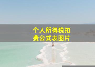 个人所得税扣费公式表图片