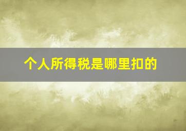 个人所得税是哪里扣的