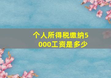 个人所得税缴纳5000工资是多少