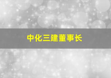 中化三建董事长